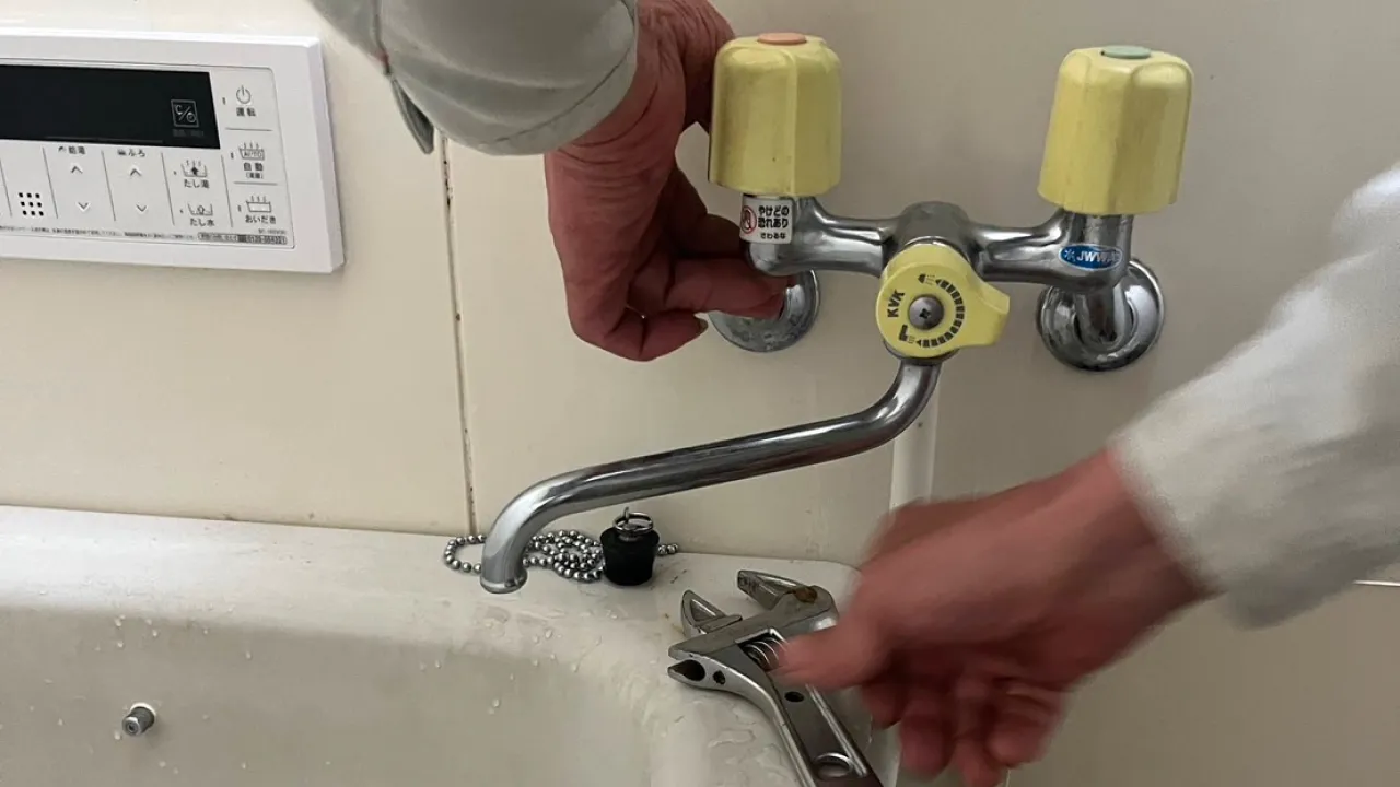 浴室水栓交換前